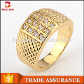 Fashion newest design couple rings Copper jewelry with 18 K gold plated neutral ring